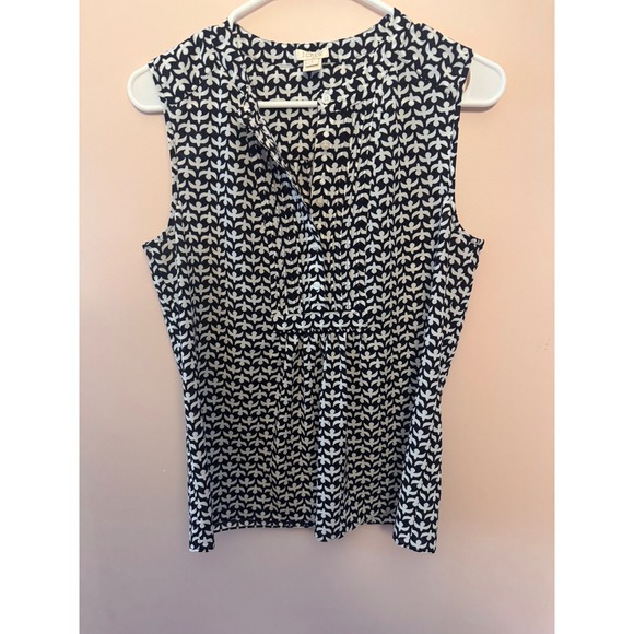 Jones New York Tops - Jones New York Collection‎ Blouse Sleeveless Blue White Pattern Size 4